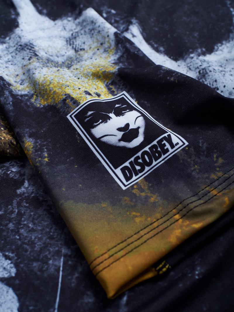 MANTO DISOBEY FIGHT SHORTS-black